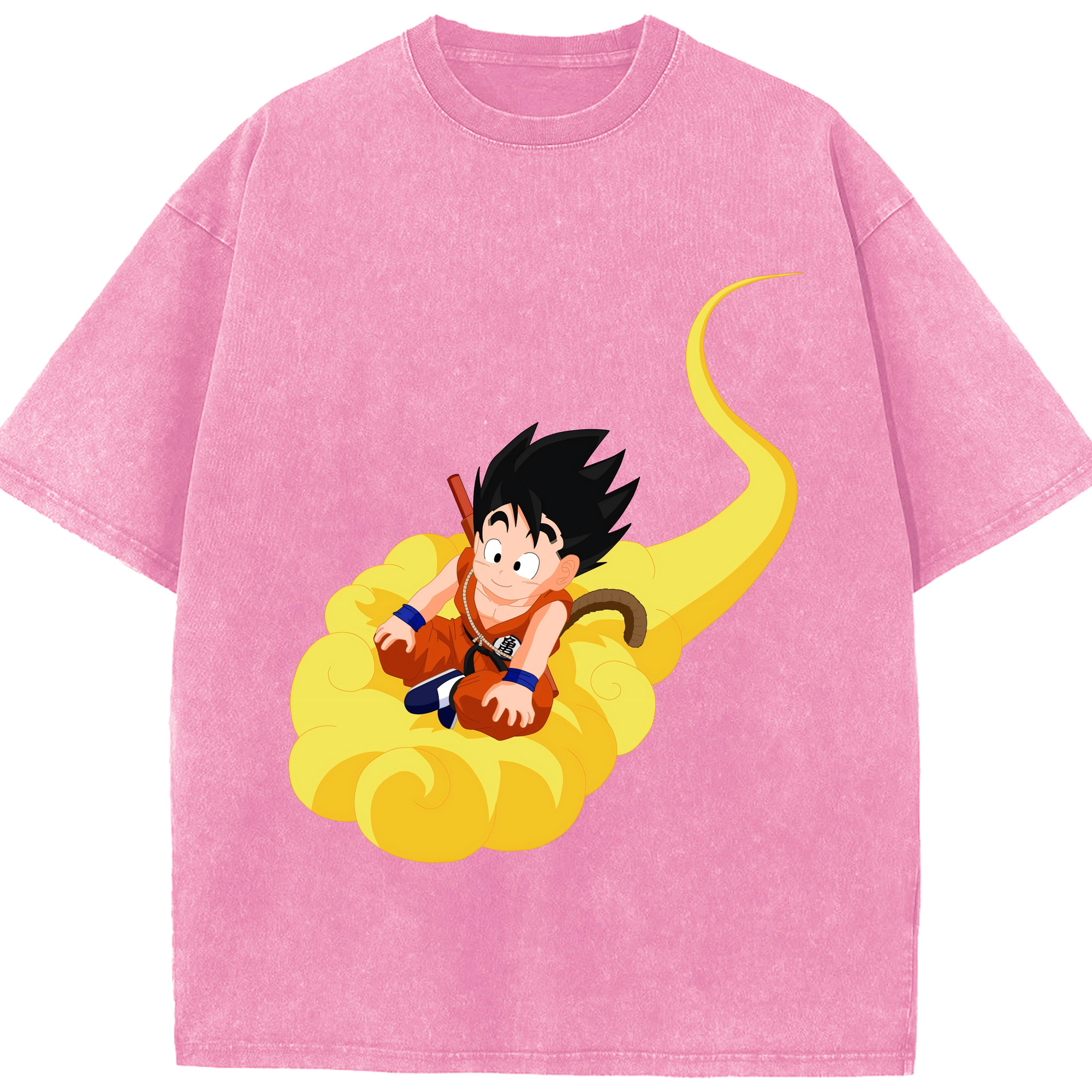 （画像用） ドラゴンボール 孫悟空（そん ごくう）Son Goku カカロット DRAGON BALL Kakarotto 綿100% ヴィンテージ風 半袖Tシャツ（フロントプリント）